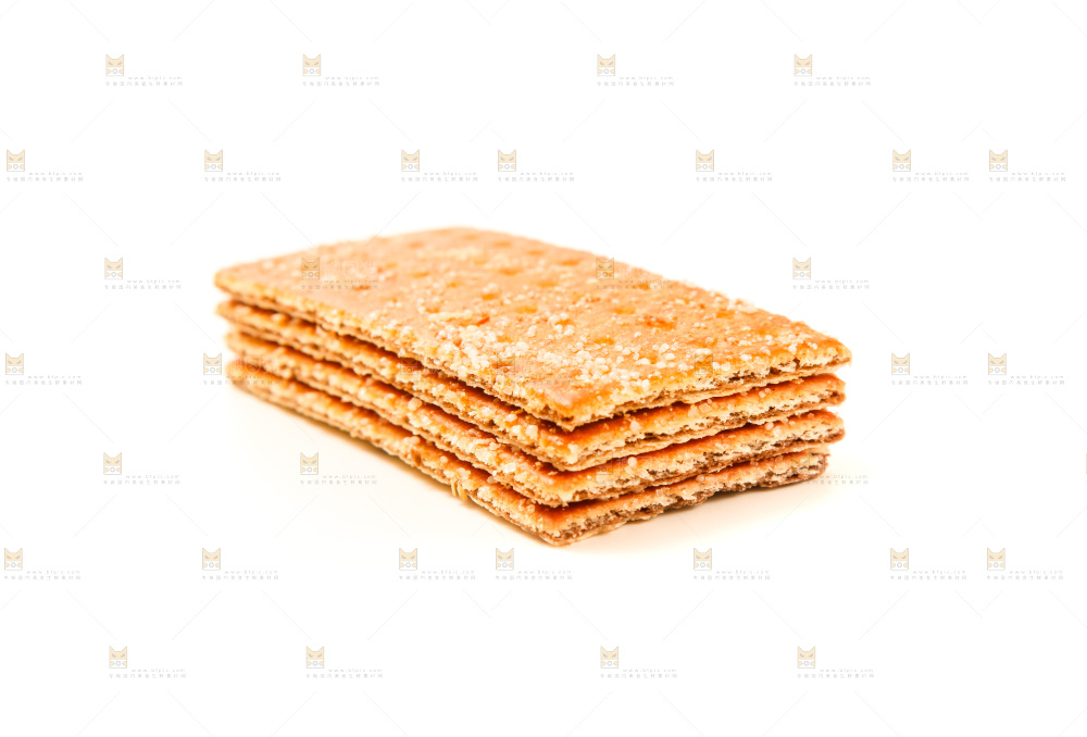 白底上的饼干