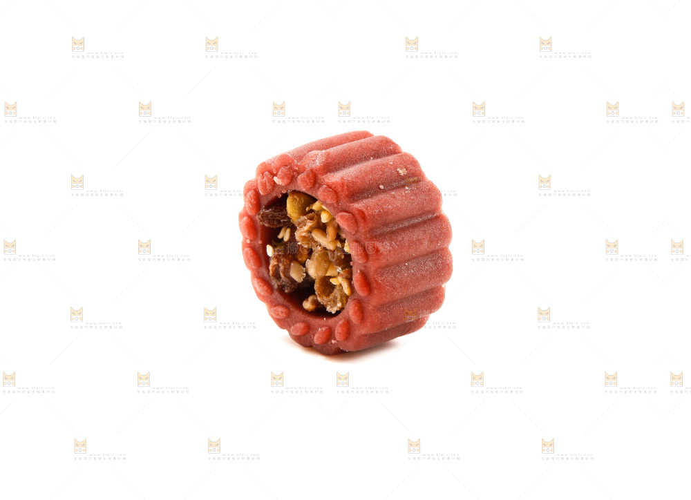 白底上的坚果月饼