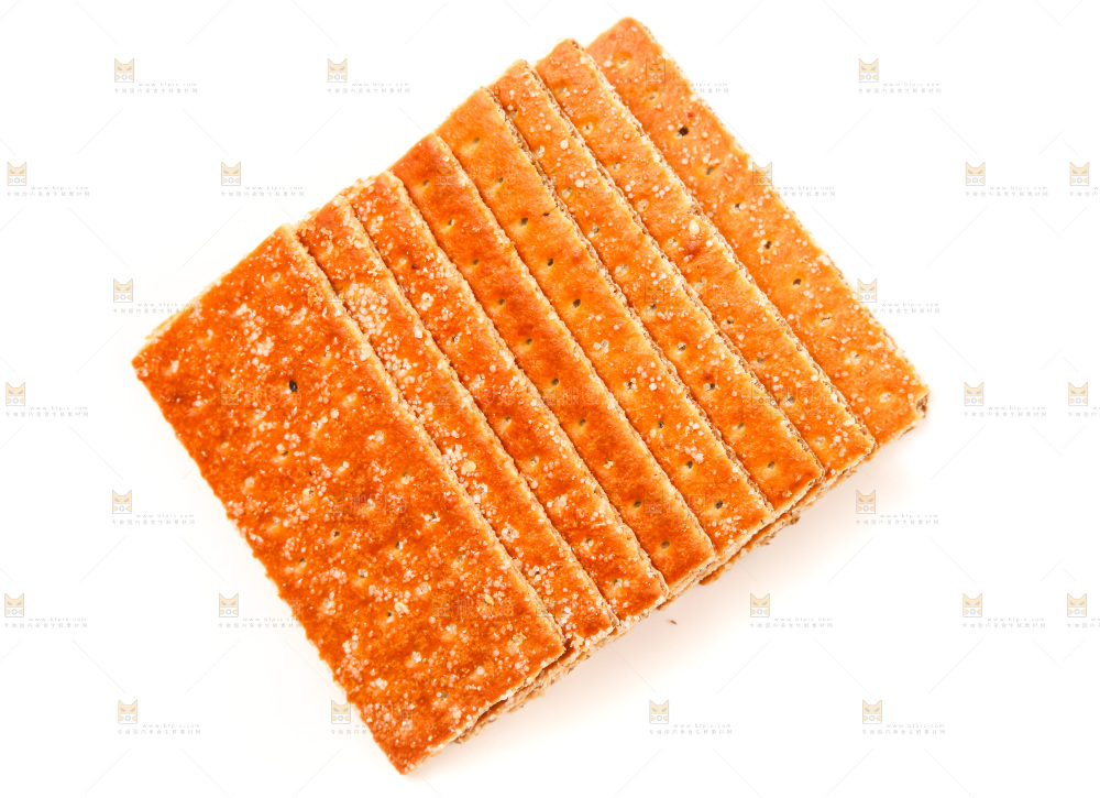 白底上的饼干