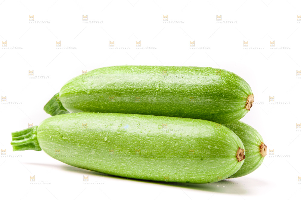 白底上放着西葫芦