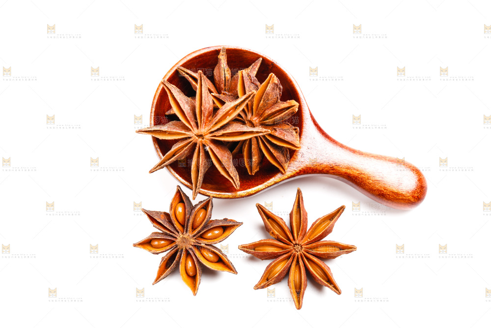 白底上的大茴香