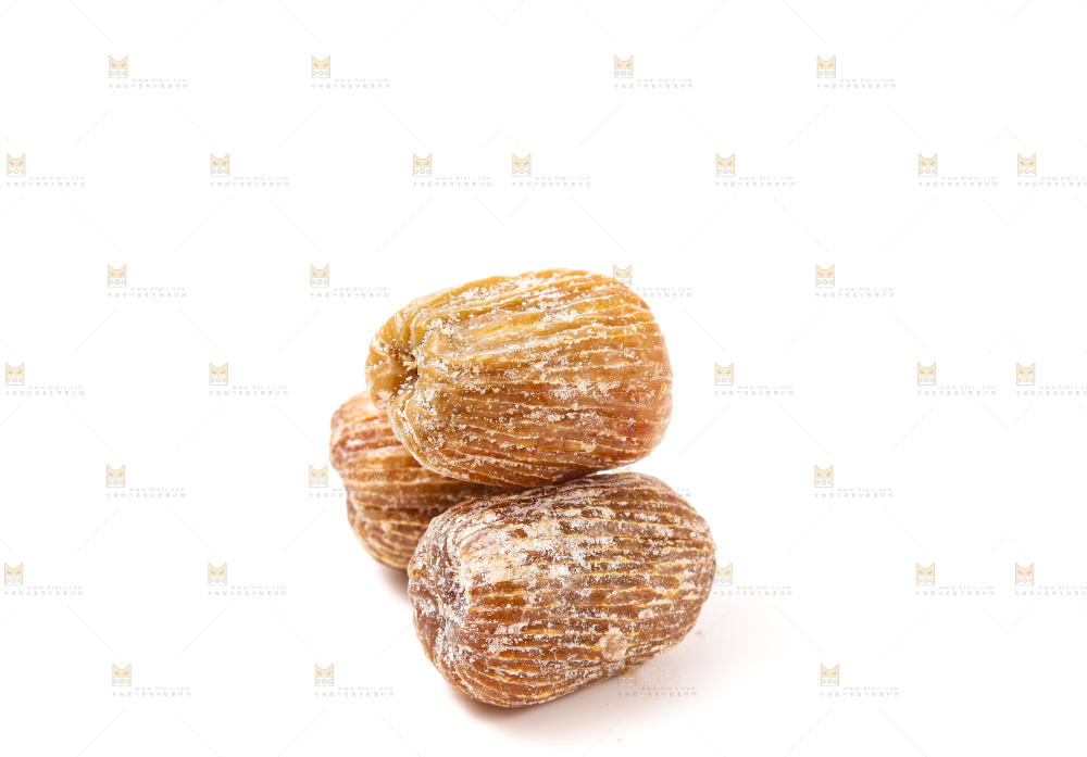 白底上的金丝蜜枣