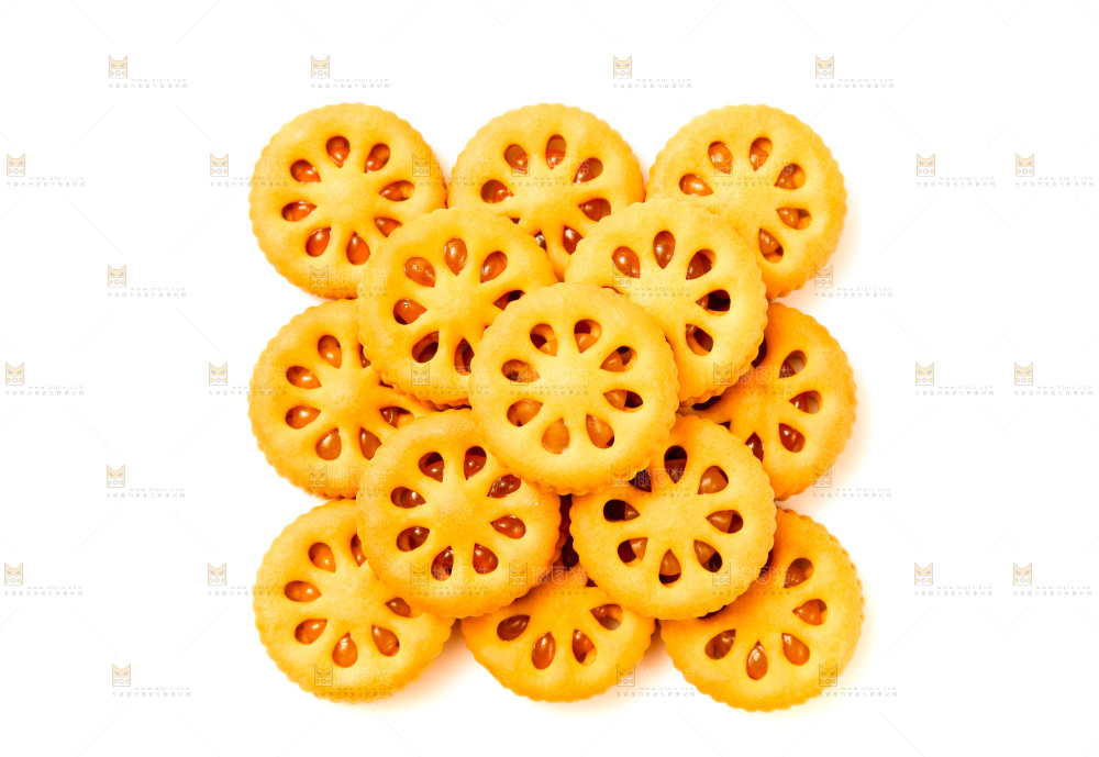 白底的夹心饼干