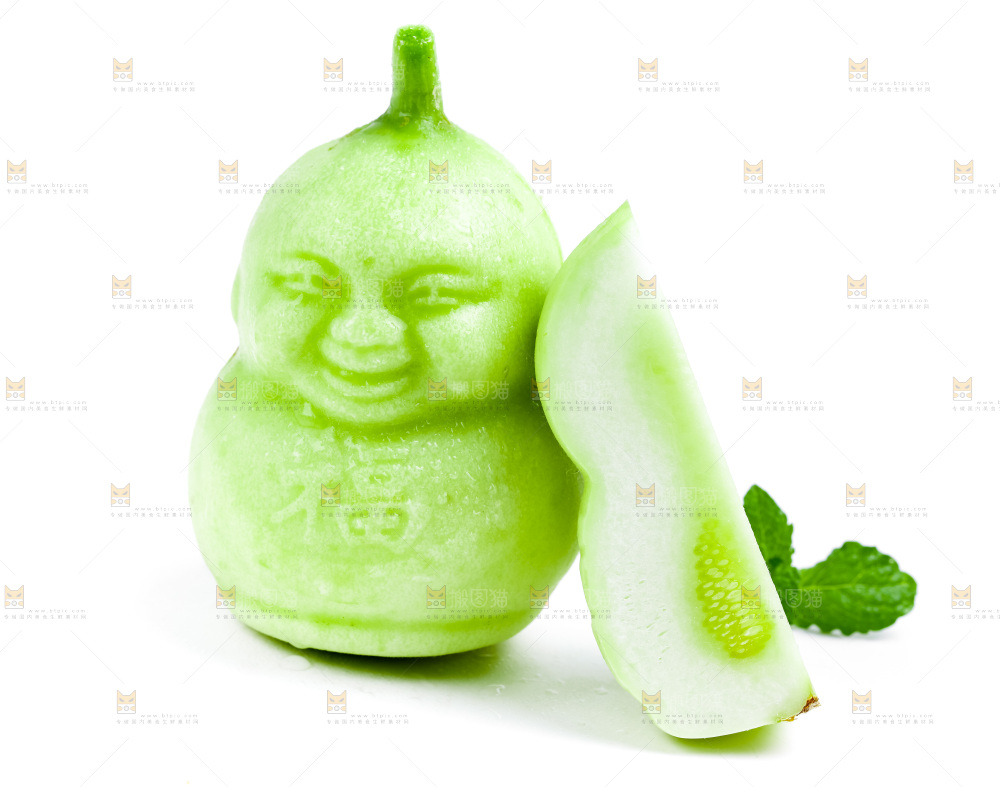白底上的福娃人参果