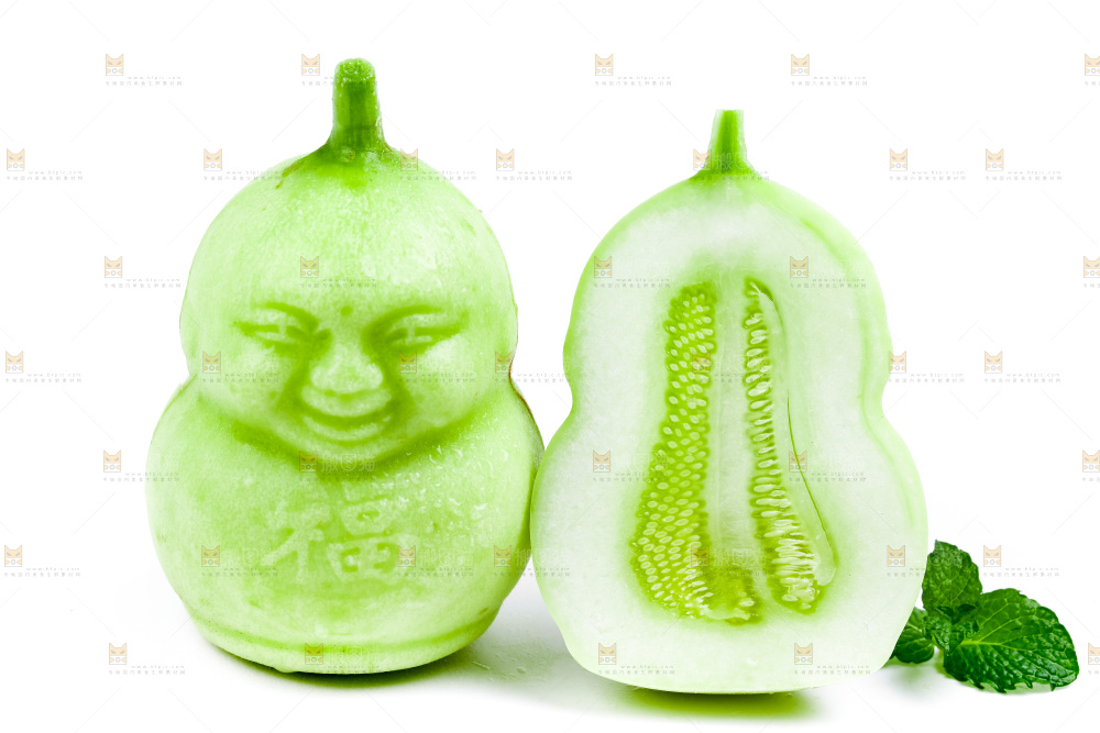 白底上的福娃人参果