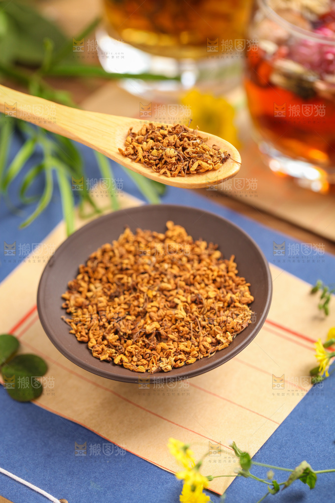 信纸上的一盘干桂花
