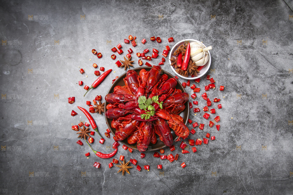 小龙虾纹理背景