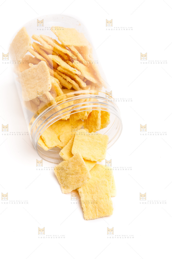 白底上的糯米锅巴