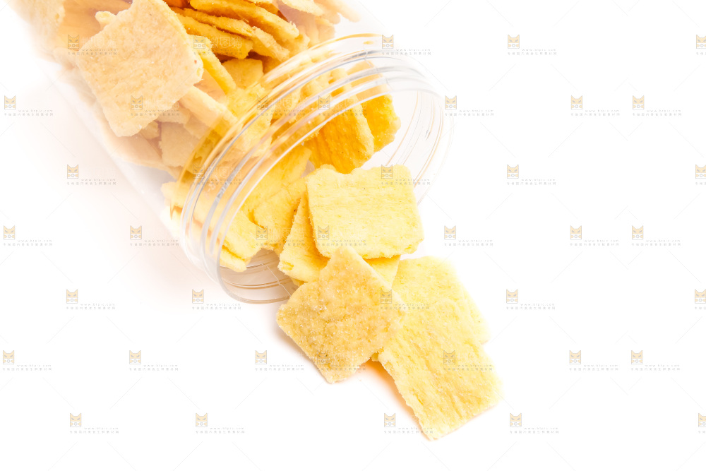 白底上的糯米锅巴