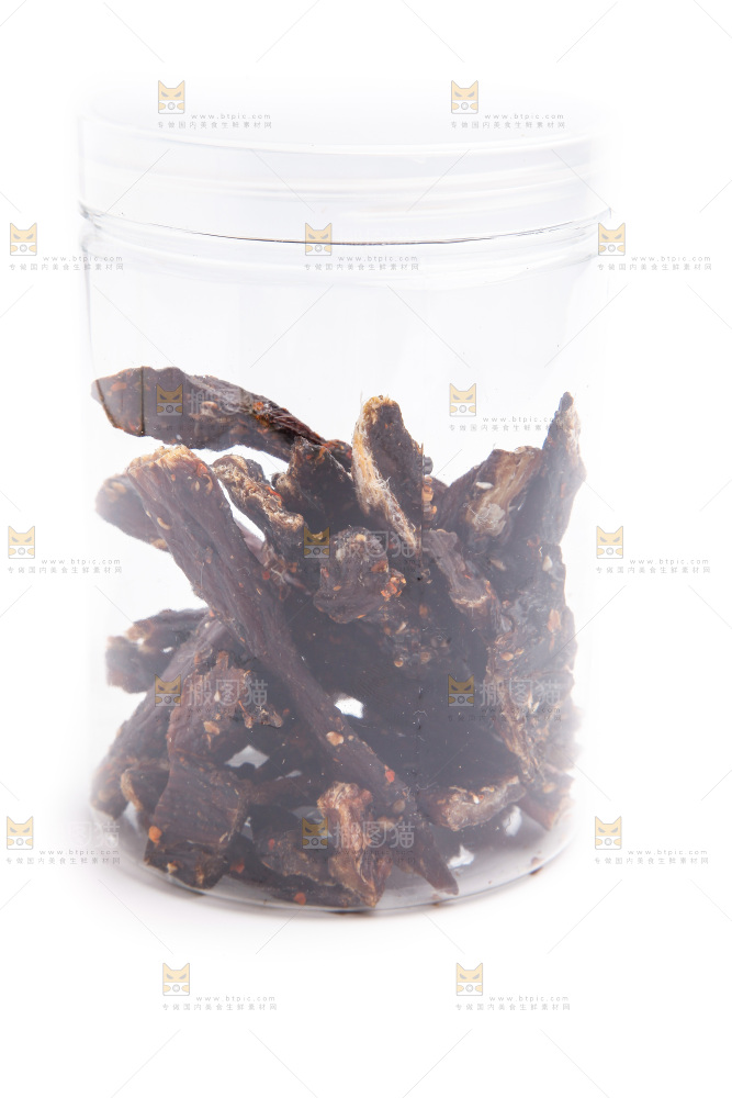 瓶子里装着牛肉干