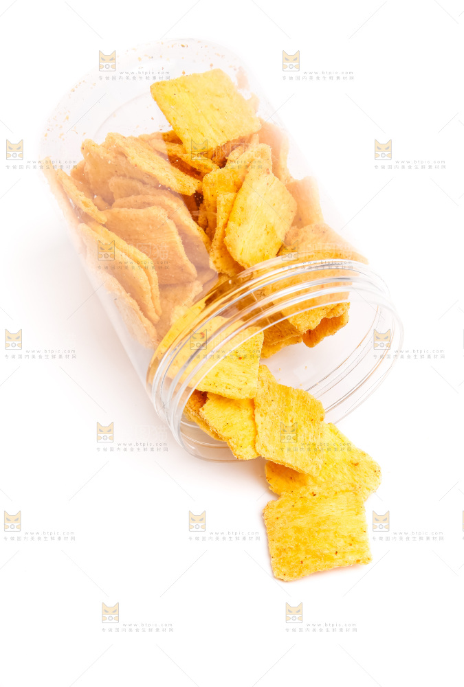 白底上的糯米锅巴