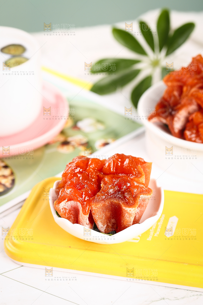一碟富平吊柿饼