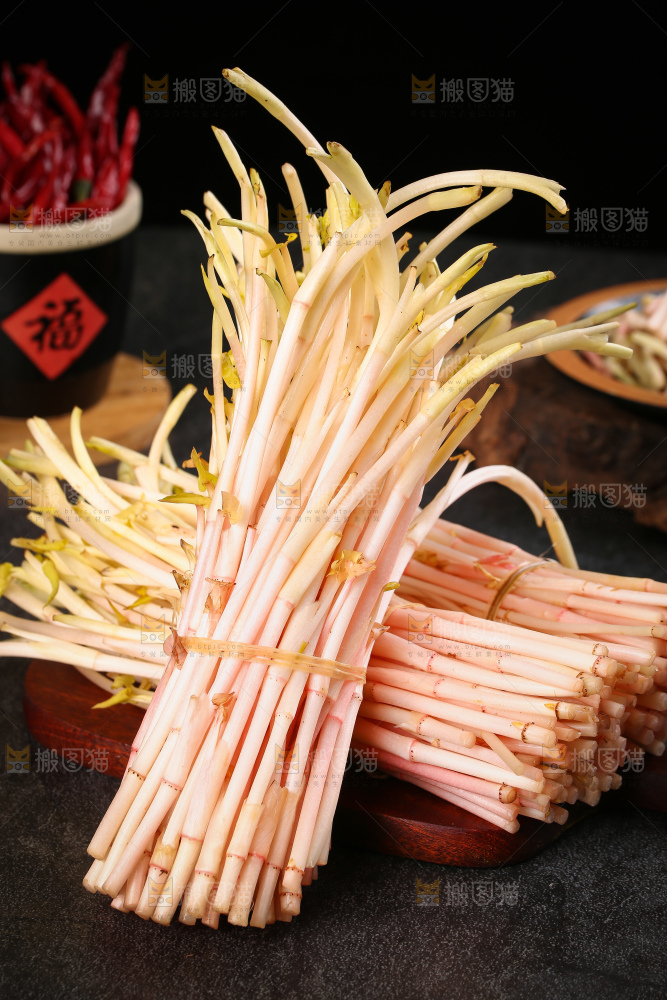 一堆折耳根嫩芽