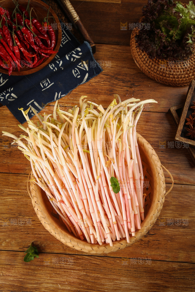 一篮折耳根嫩芽