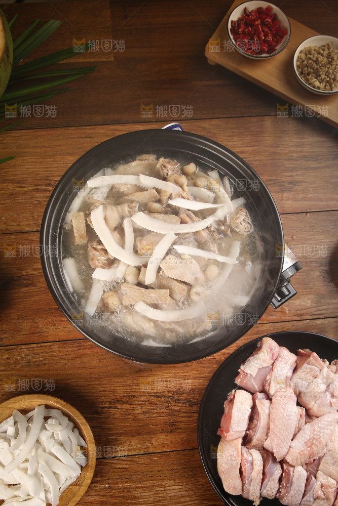 一锅椰子炖鸡