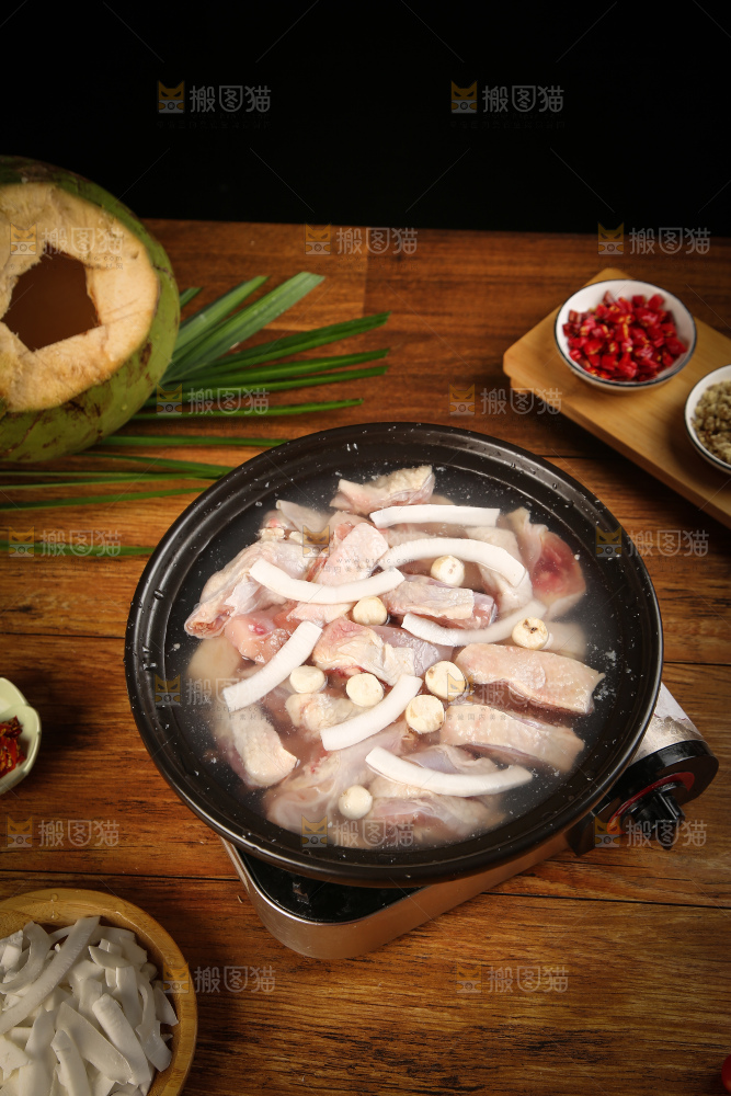 一锅椰子炖鸡