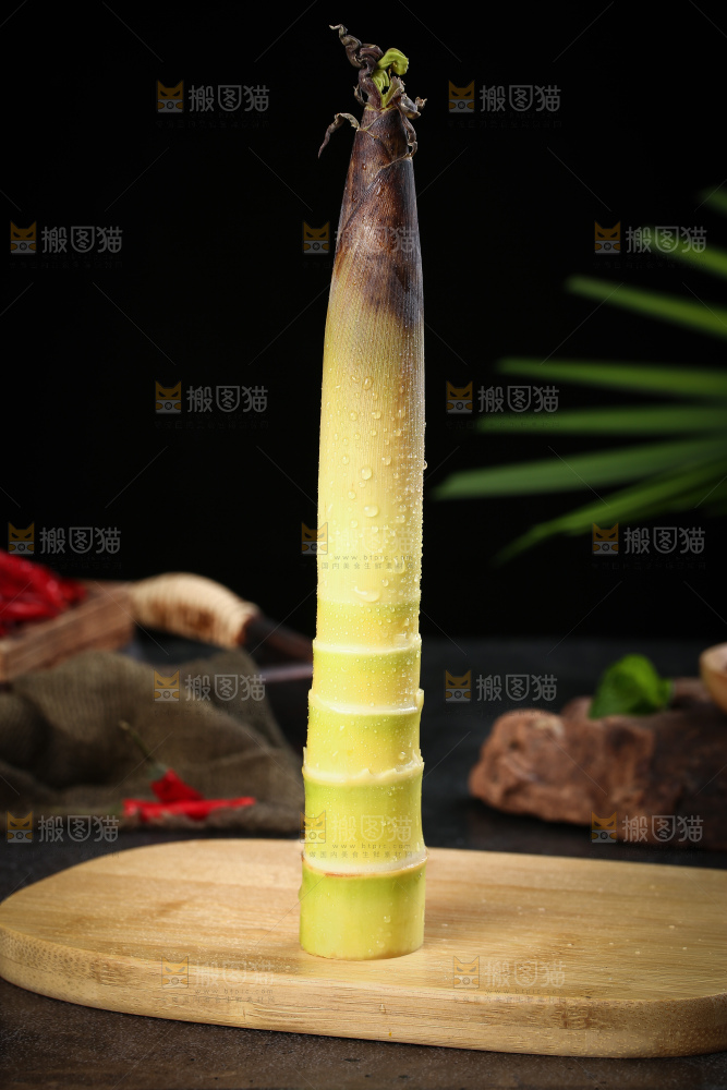 木底上的雷竹笋