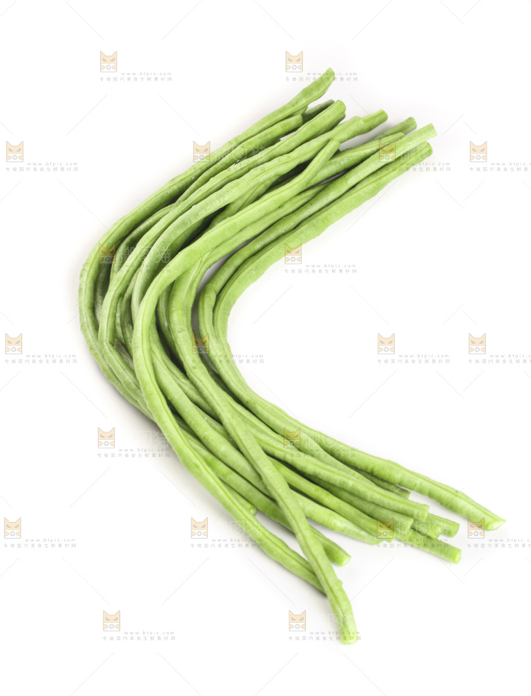 白底上的豇豆
