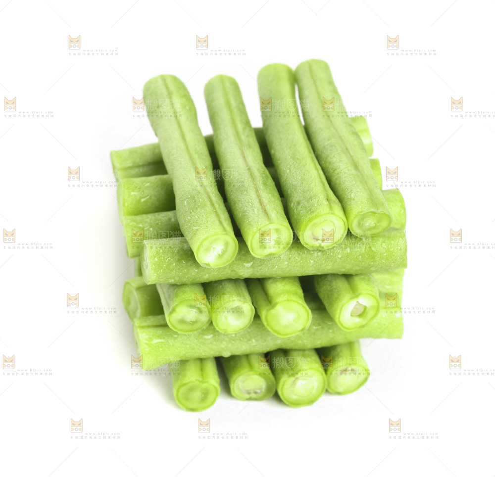 白底上的豇豆