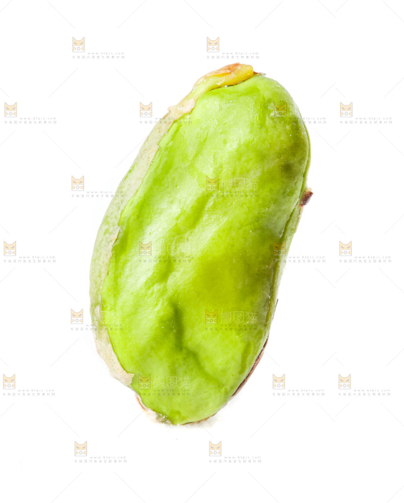 白底上放着开心果果仁