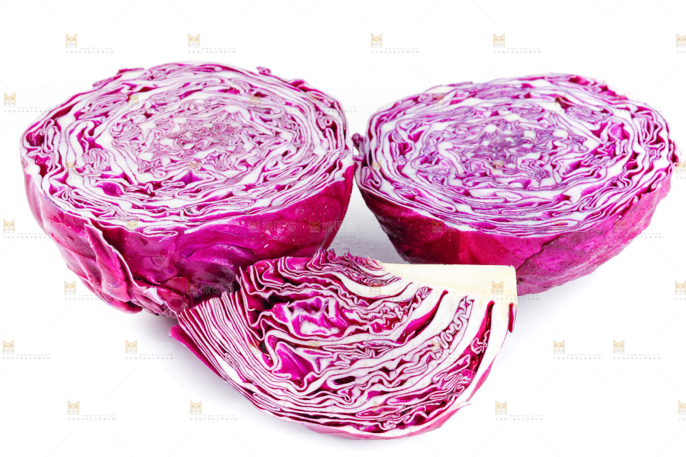 白底上放着甘蓝