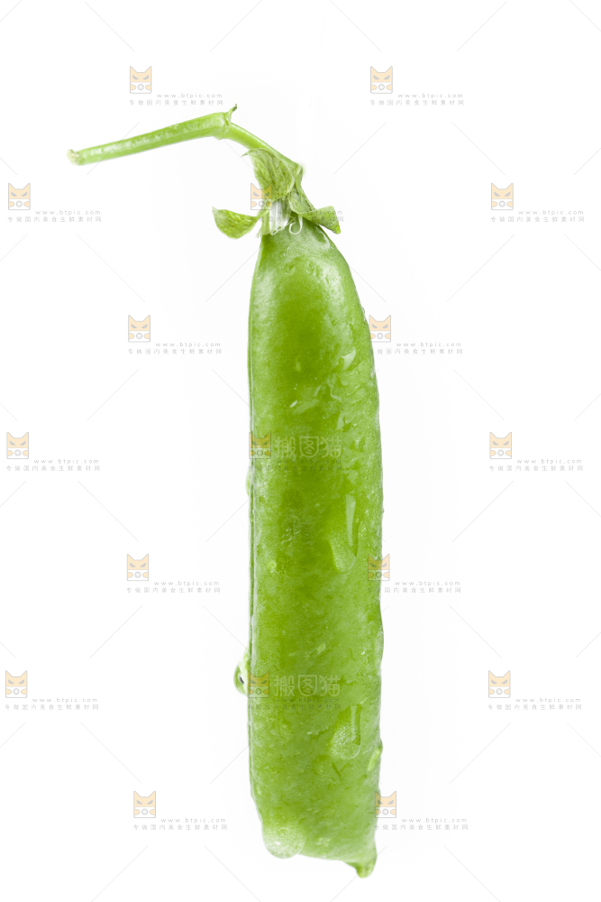 白底上堆放着豌豆