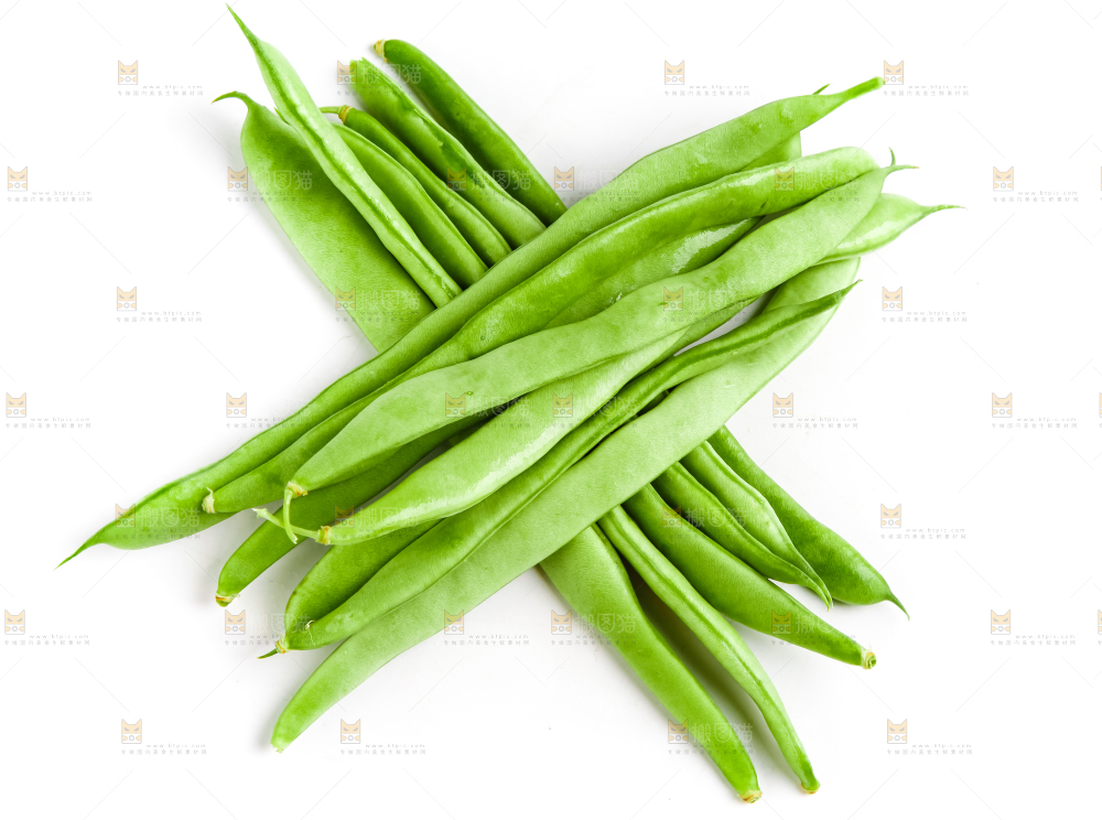 白底上的四季豆
