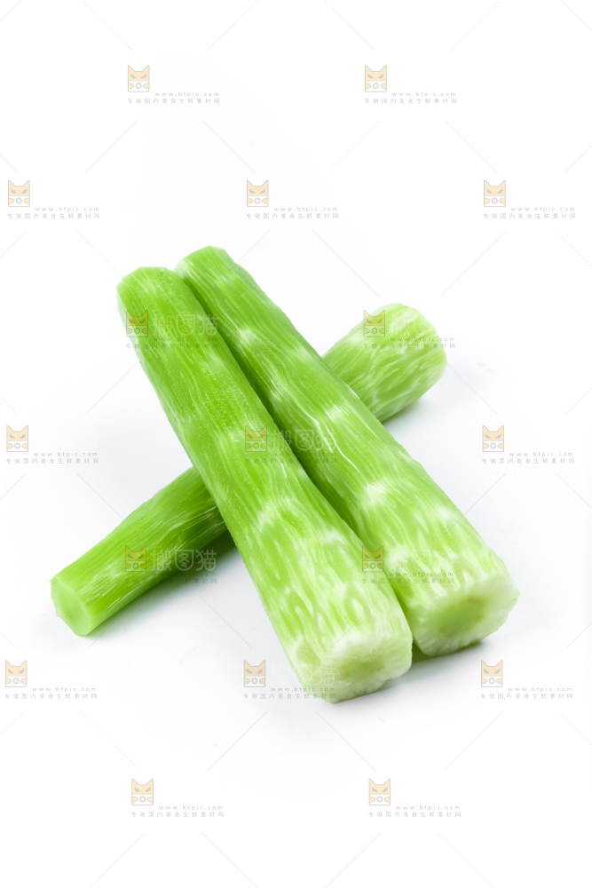 白底上的莴笋