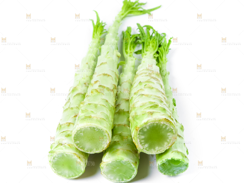 白底上的莴笋