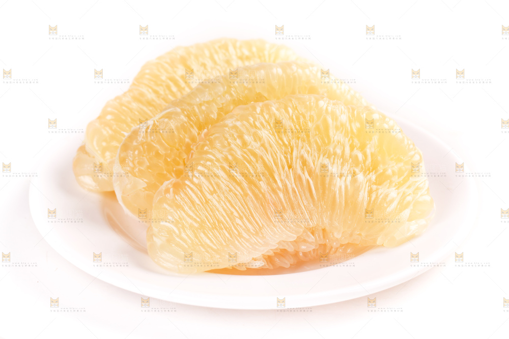 白底上的白心蜜柚