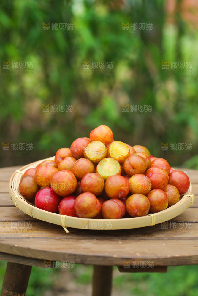 一篮红色三月李