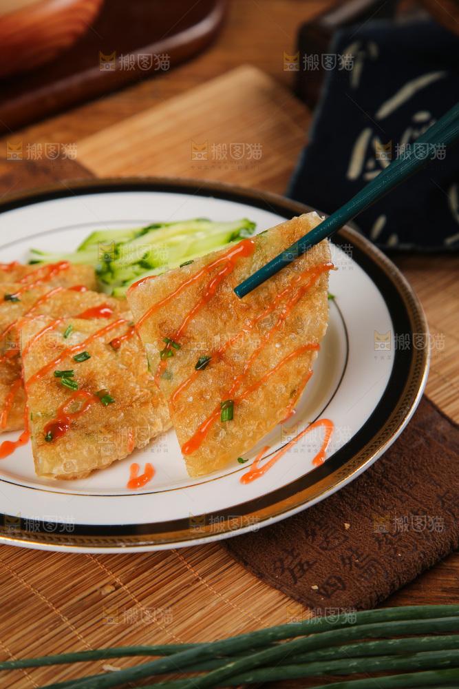一盘葱油饼