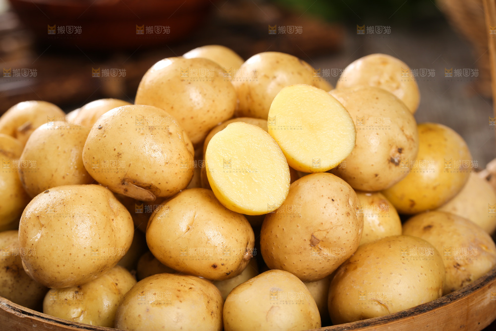一篮新鲜小土豆