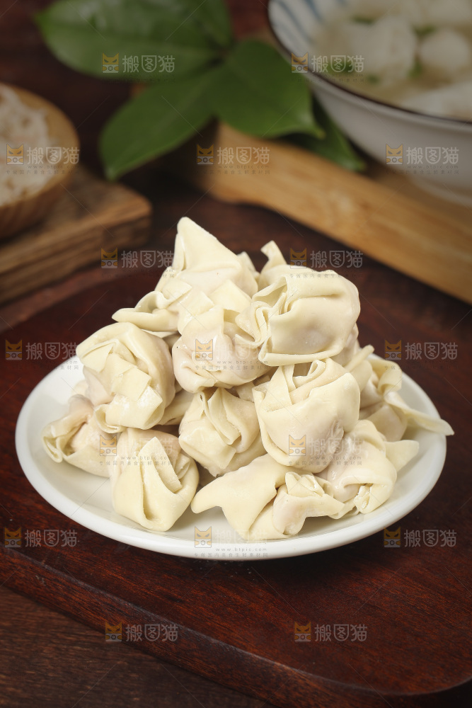 一盘手工馄饨