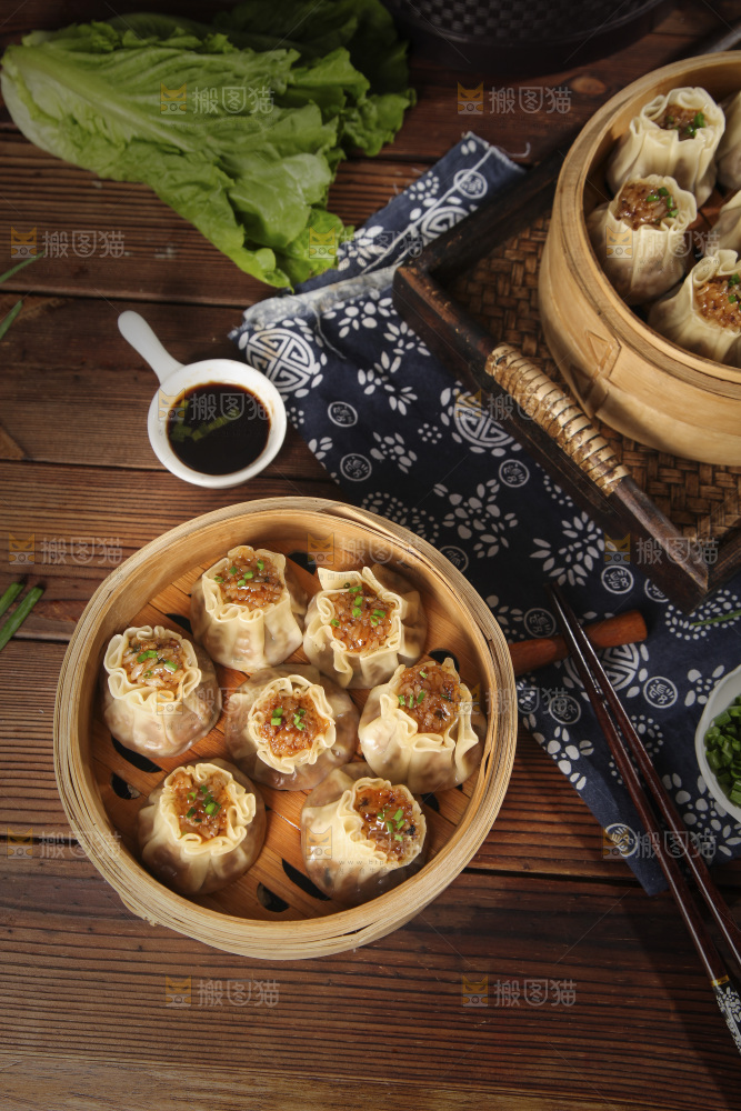 一笼鲜肉烧麦
