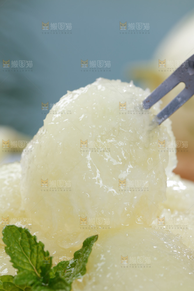 白露流星蜜瓜果肉特写