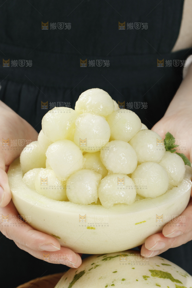 月露流星蜜瓜果肉特写
