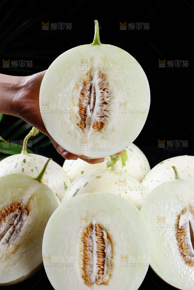 切面的月露流星蜜瓜