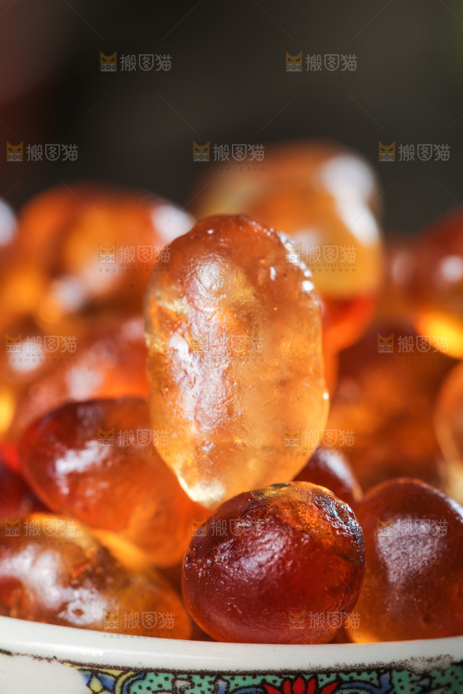一碗桃胶特写