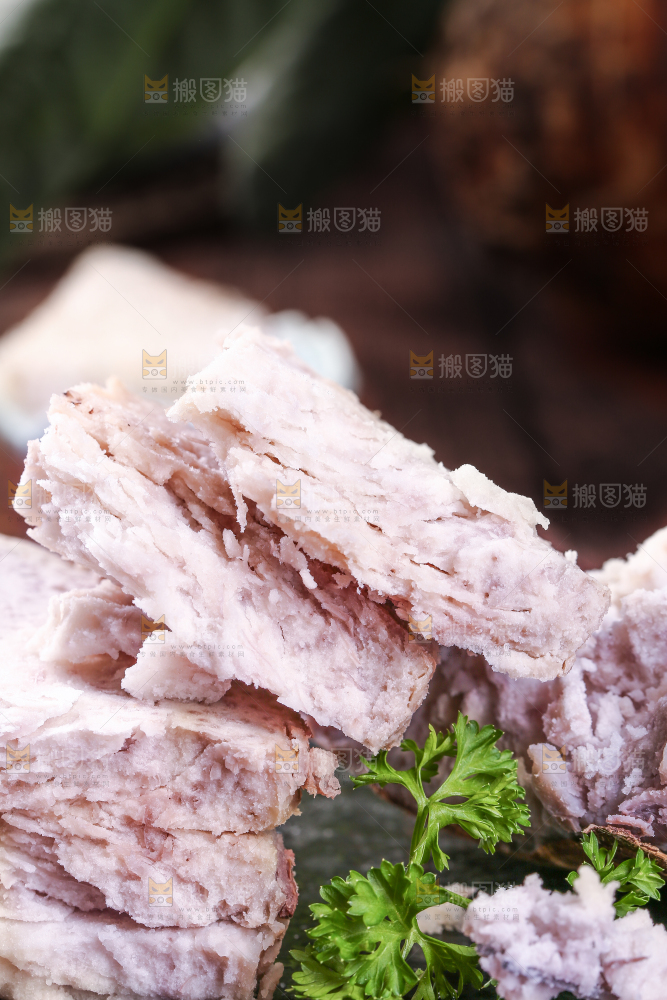 蒸熟的芋头特写