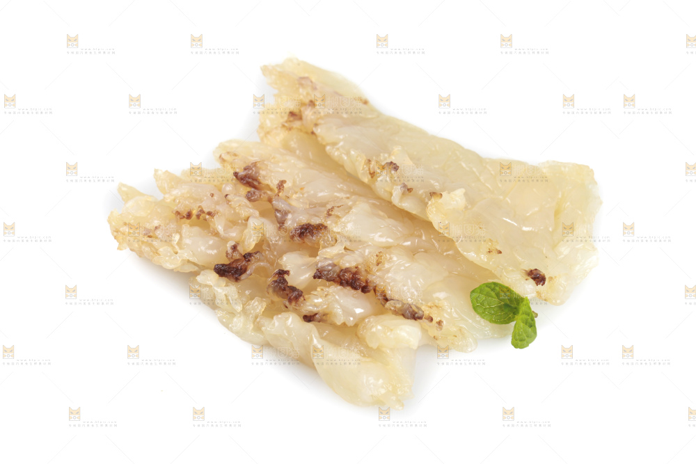 白底上的海蜇皮