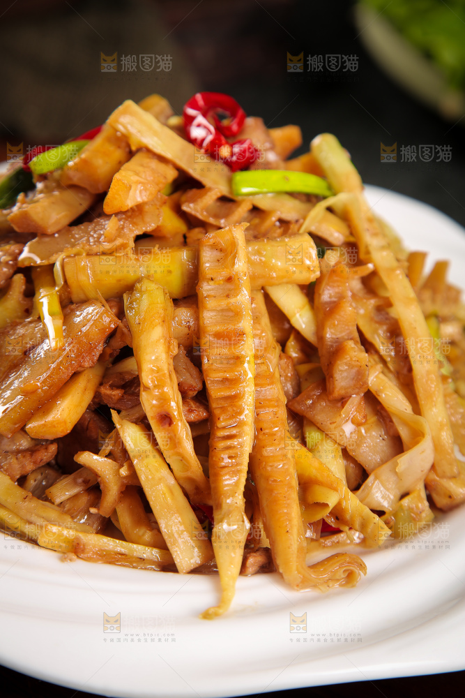 一盘竹笋炒肉