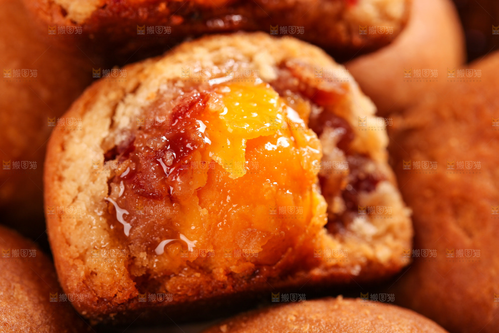 火腿蛋黄月饼纹理