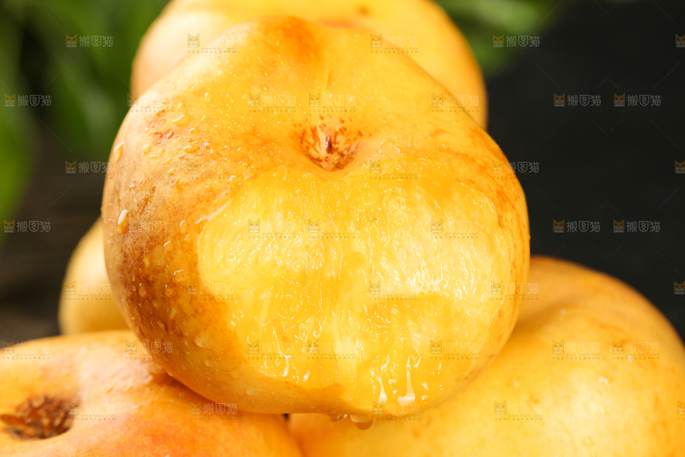 堆放着的黄金油蟠桃