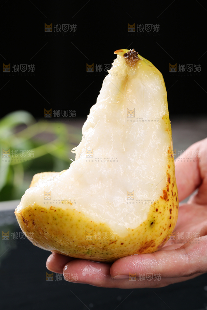 手上放着太婆梨
