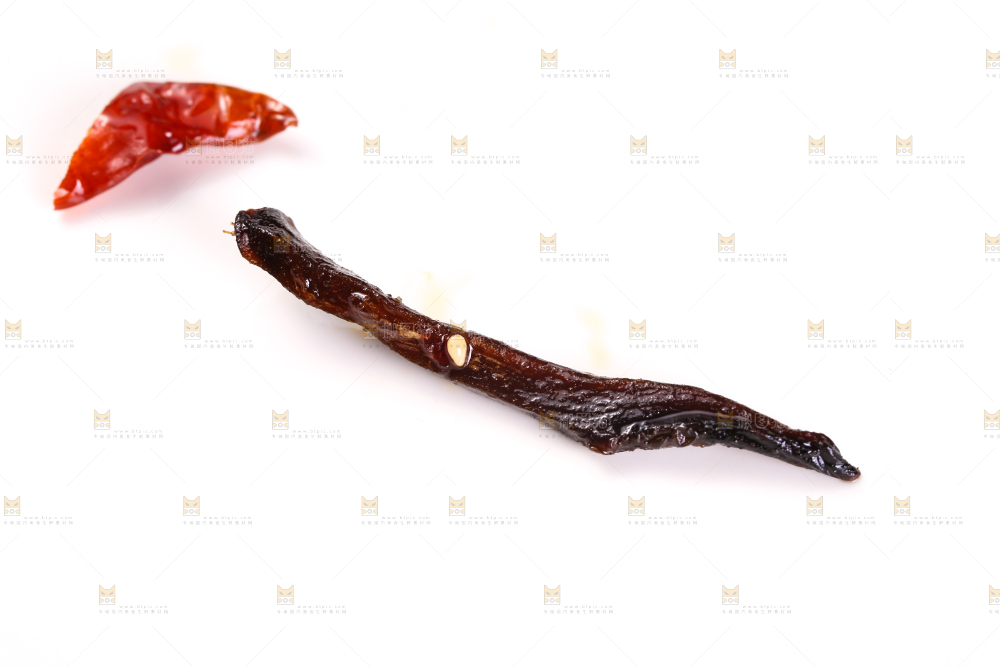 白底上的芥肉干