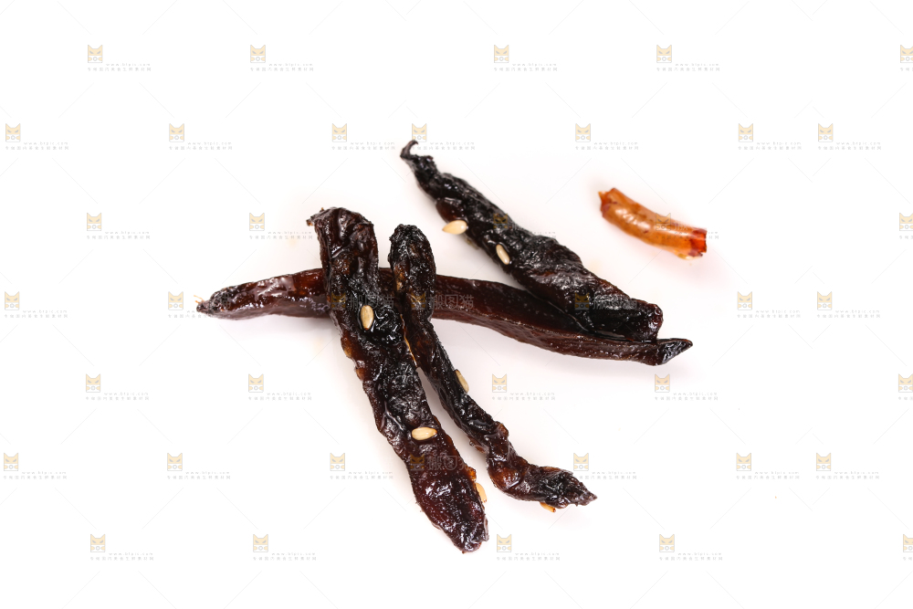 白底上的芥肉干