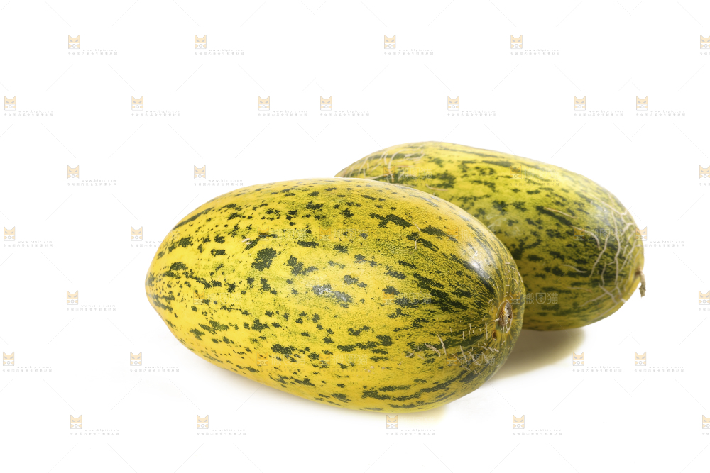 白底上放着新疆伽师瓜