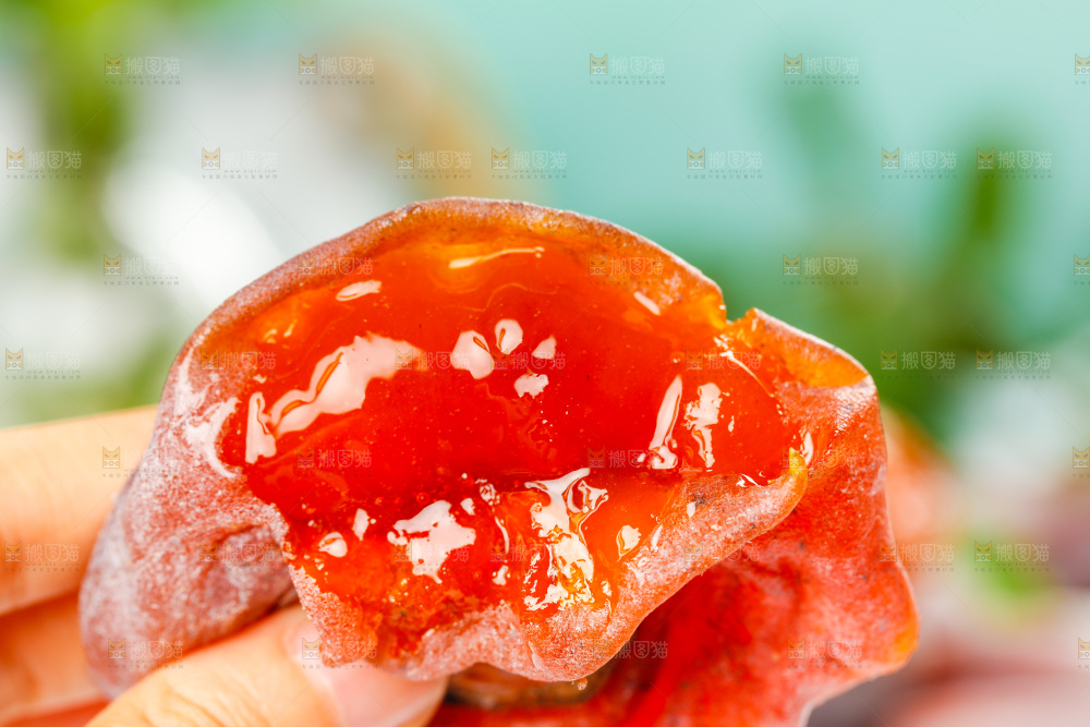 霜降流心柿饼纹理