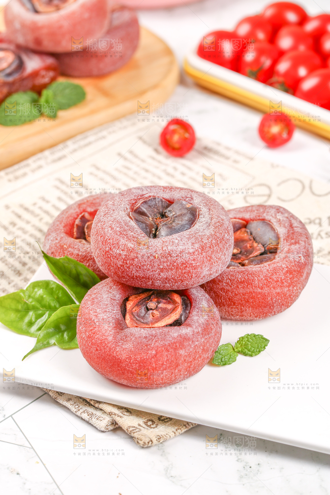 白底上的恭城柿子饼